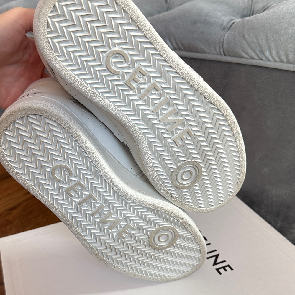 Celine Women's Classic White High-Top Sneakers - Picture 3 of 4
